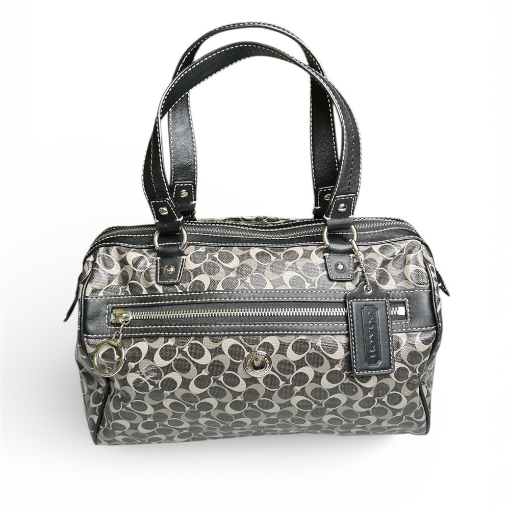 Coach Signature Coated Canvas and Leather Chelsea Satchel